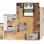 Diamante Ampio Monolocale Stile Chalet Alpino
